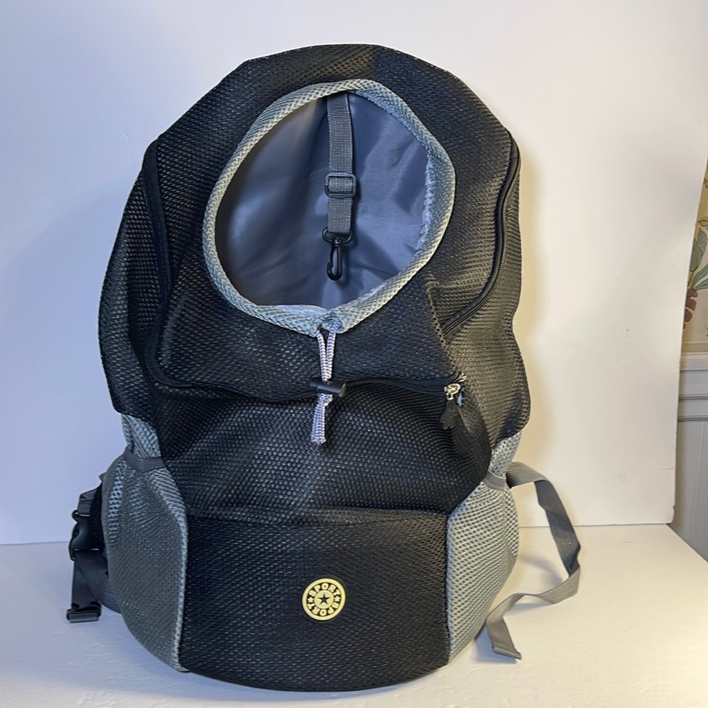 K9 Sport Sack Dog Backpack - Black and Gray